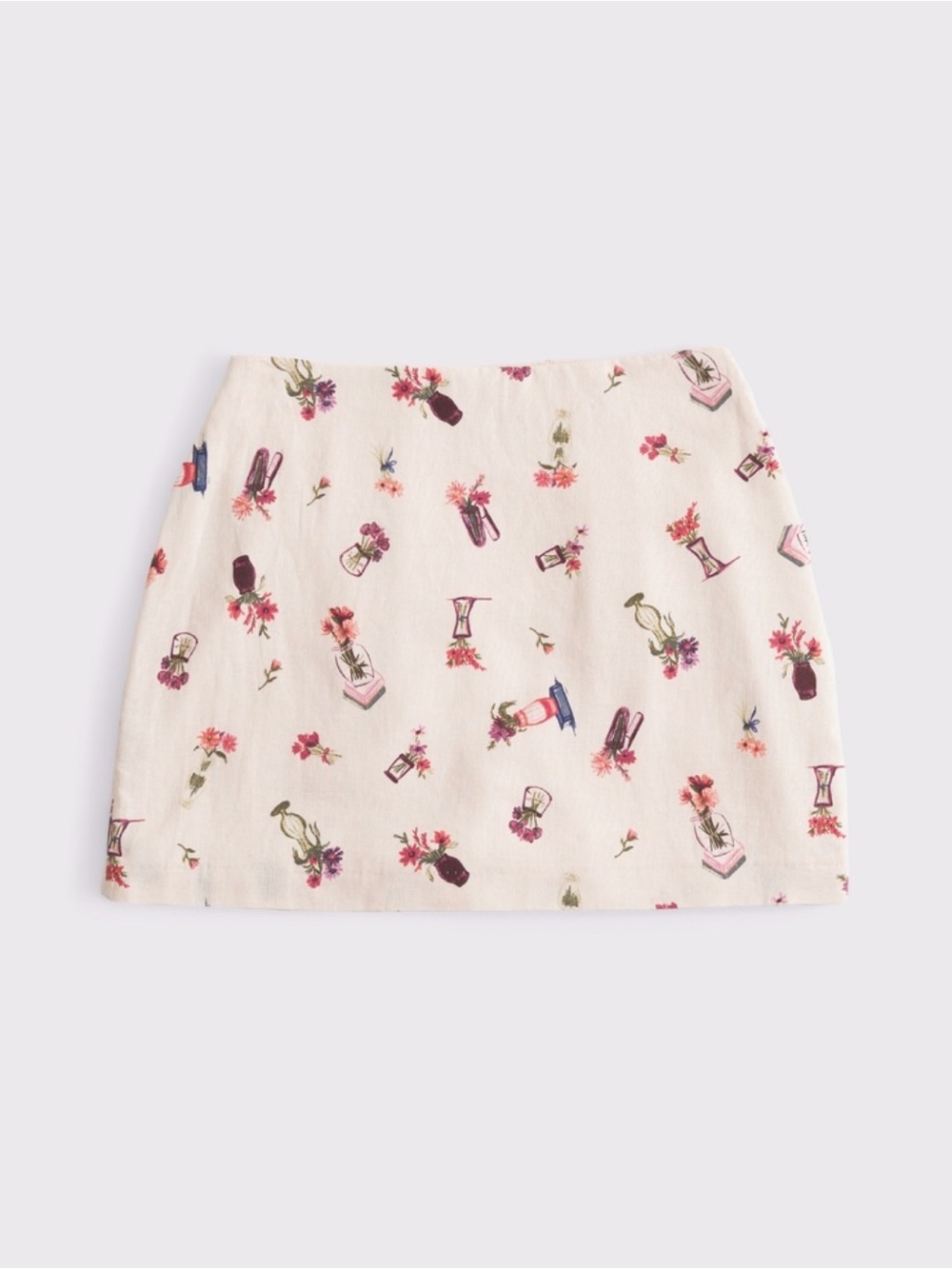 Abercrombie & Fitch Curve Love Linen- Blend Mini Skort